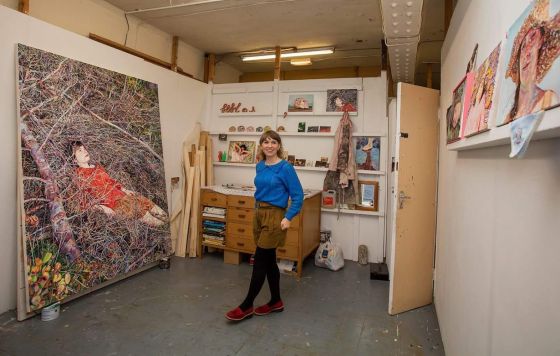 Tracing PAPER 2018 artist, Ruth Murray, in her studio at Bankley. Photo by Lasma